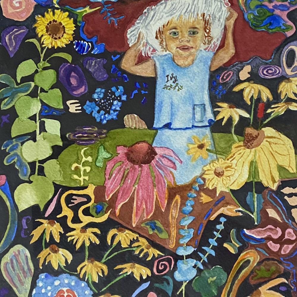 Ivy in her Magical Garden - W/C